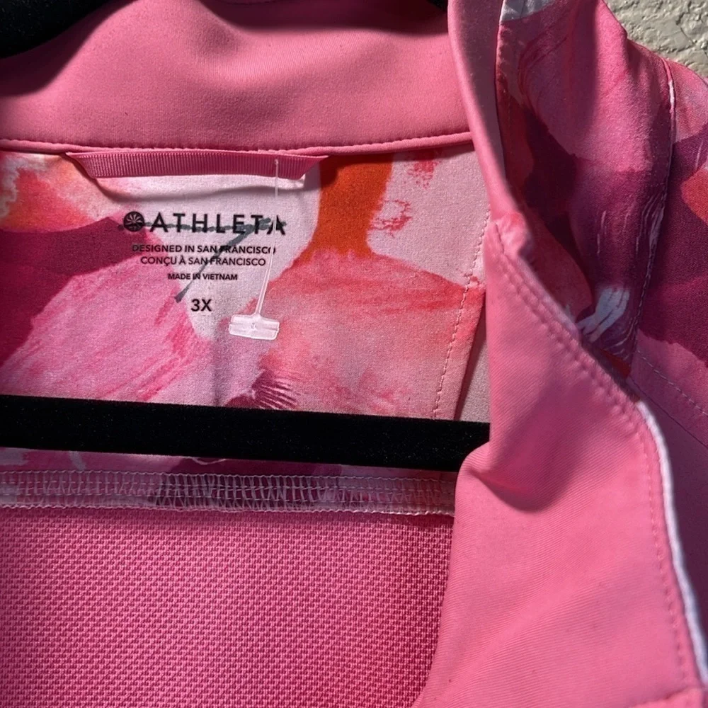 NEW ATHLETA PLUS ENERGY CORAL PINK RUN WITH IT JACKET SIZE 3X or L - Picture 4 of 9